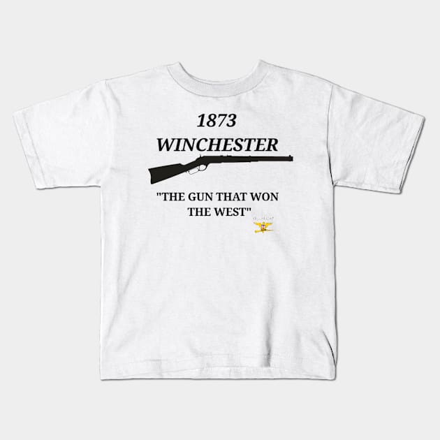 1873 Winchester Kids T-Shirt by disposable762